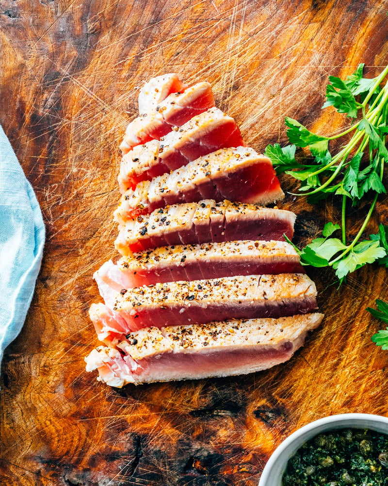 Seared tuno kepsnio receptas - pora virėjų